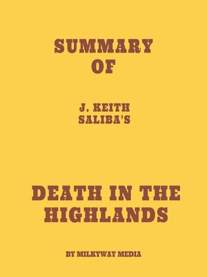 cover image of Summary of J. Keith Saliba's Death in the Highlands